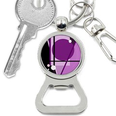 Purple Geometrical Abstraction Bottle Opener Key Chains by Valentinaart