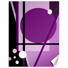 Purple Geometrical Abstraction Canvas 12  X 16   by Valentinaart