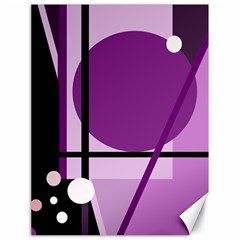 Purple Geometrical Abstraction Canvas 18  X 24   by Valentinaart