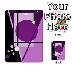 Purple Geometrical Abstraction Multi-purpose Cards (rectangle)  by Valentinaart