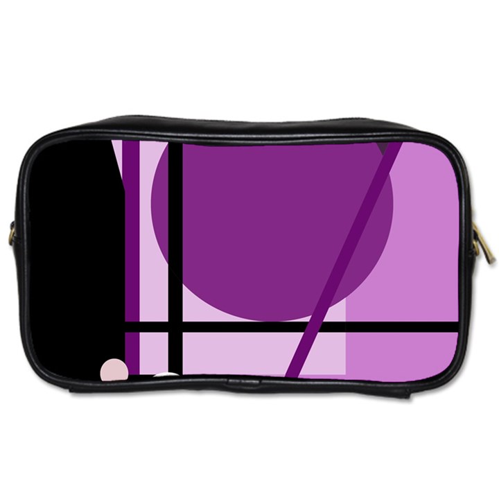 Purple geometrical abstraction Toiletries Bags