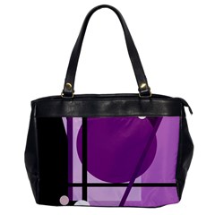 Purple Geometrical Abstraction Office Handbags by Valentinaart