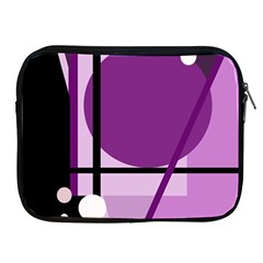 Purple Geometrical Abstraction Apple Ipad 2/3/4 Zipper Cases by Valentinaart