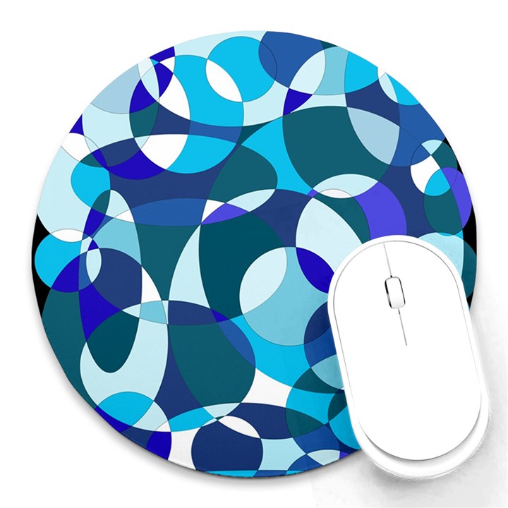 Blue abstraction Round Mousepads