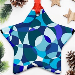 Blue Abstraction Ornament (star)  by Valentinaart