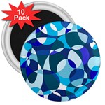 Blue abstraction 3  Magnets (10 pack)  Front