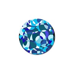 Blue Abstraction Golf Ball Marker by Valentinaart