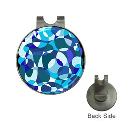 Blue Abstraction Hat Clips With Golf Markers by Valentinaart