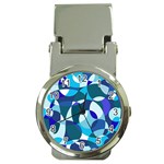 Blue abstraction Money Clip Watches Front