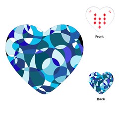 Blue Abstraction Playing Cards (heart)  by Valentinaart