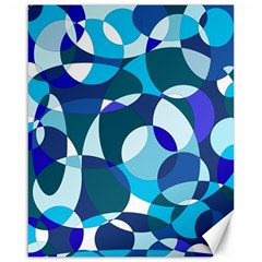 Blue Abstraction Canvas 16  X 20   by Valentinaart