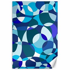 Blue Abstraction Canvas 24  X 36  by Valentinaart