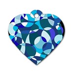 Blue abstraction Dog Tag Heart (Two Sides) Front