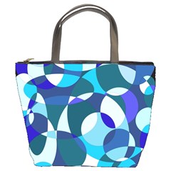 Blue Abstraction Bucket Bags by Valentinaart