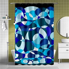 Blue Abstraction Shower Curtain 48  X 72  (small)  by Valentinaart