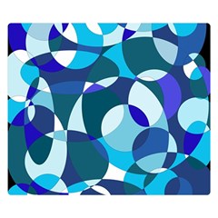 Blue Abstraction Double Sided Flano Blanket (small)  by Valentinaart