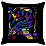 Optimistic abstraction Throw Pillow Case (Black) Front