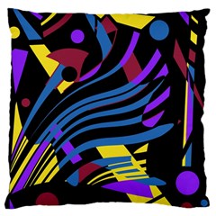 Optimistic Abstraction Large Cushion Case (one Side) by Valentinaart