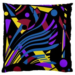 Optimistic Abstraction Large Flano Cushion Case (two Sides) by Valentinaart