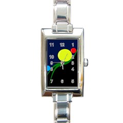 Falling  Ball Rectangle Italian Charm Watch by Valentinaart