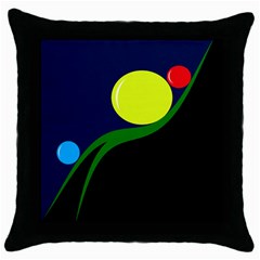 Falling  Ball Throw Pillow Case (black) by Valentinaart