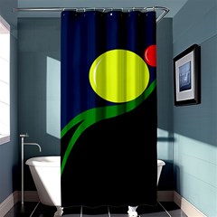 Falling  Ball Shower Curtain 36  X 72  (stall)  by Valentinaart