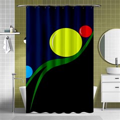 Falling  Ball Shower Curtain 48  X 72  (small)  by Valentinaart