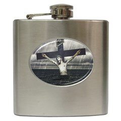 Jesus On The Cross At The Sea Hip Flask (6 Oz) by dflcprints