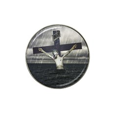 Jesus On The Cross At The Sea Hat Clip Ball Marker by dflcprints