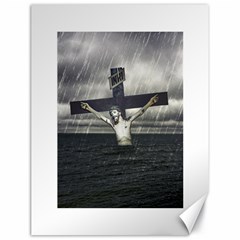 Jesus On The Cross At The Sea Canvas 18  X 24   by dflcprints