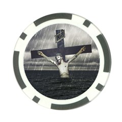 Jesus On The Cross At The Sea Poker Chip Card Guards (10 Pack) 