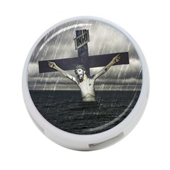 Jesus On The Cross At The Sea 4-port Usb Hub (one Side) by dflcprints