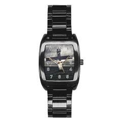 Jesus On The Cross At The Sea Stainless Steel Barrel Watch by dflcprints