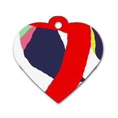 Beautiful Abstraction Dog Tag Heart (two Sides) by Valentinaart