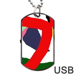 Beautiful Abstraction Dog Tag Usb Flash (two Sides)  by Valentinaart