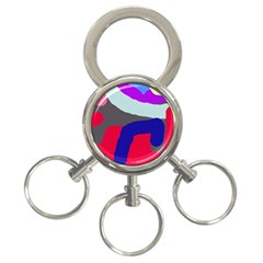 Crazy Abstraction 3-ring Key Chains by Valentinaart