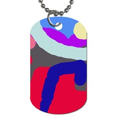 Crazy Abstraction Dog Tag (two Sides) by Valentinaart