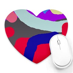 Crazy Abstraction Heart Mousepads by Valentinaart