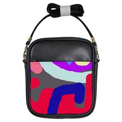 Crazy Abstraction Girls Sling Bags by Valentinaart