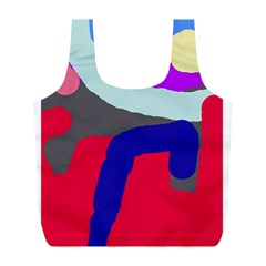 Crazy Abstraction Full Print Recycle Bags (l)  by Valentinaart