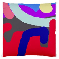 Crazy Abstraction Large Flano Cushion Case (two Sides) by Valentinaart