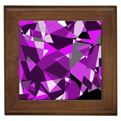 Purple Broken Glass Framed Tiles by Valentinaart