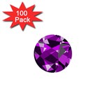 Purple broken glass 1  Mini Buttons (100 pack)  Front