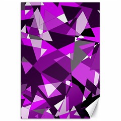 Purple Broken Glass Canvas 20  X 30   by Valentinaart