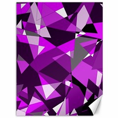 Purple Broken Glass Canvas 36  X 48   by Valentinaart