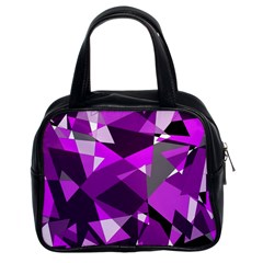 Purple Broken Glass Classic Handbags (2 Sides) by Valentinaart