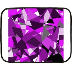 Purple Broken Glass Fleece Blanket (mini) by Valentinaart