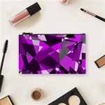 Purple broken glass Cosmetic Bag (Small)  Front