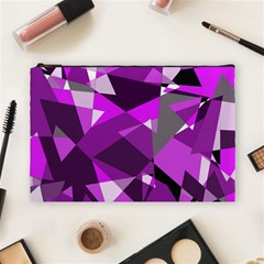 Purple Broken Glass Cosmetic Bag (large)  by Valentinaart