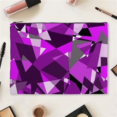 Purple Broken Glass Cosmetic Bag (xl) by Valentinaart